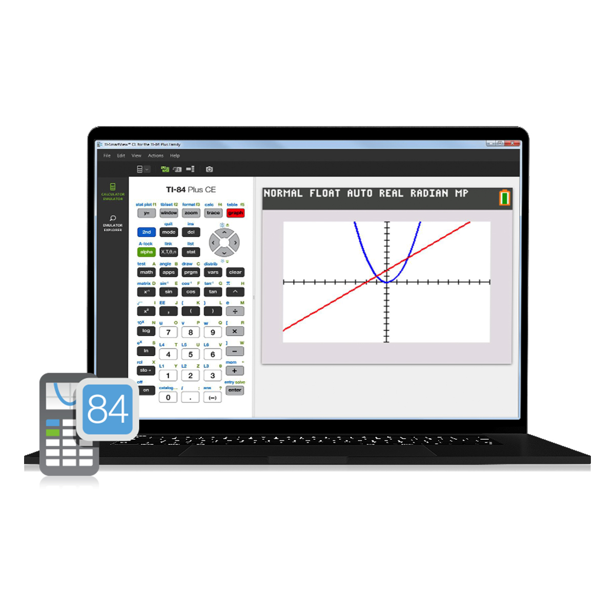 TI-SmartView 84 CE-T Emulator Software von Texas Instruments 1-Jahres-Lizenz / Single-User / 1 Stück