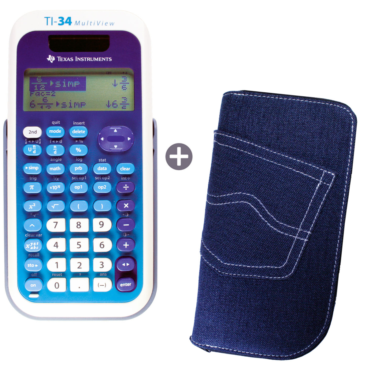 TI-34 MultiView Schulrechner Texas Instruments, natürliche Ein- und Ausgabe, Solar 
