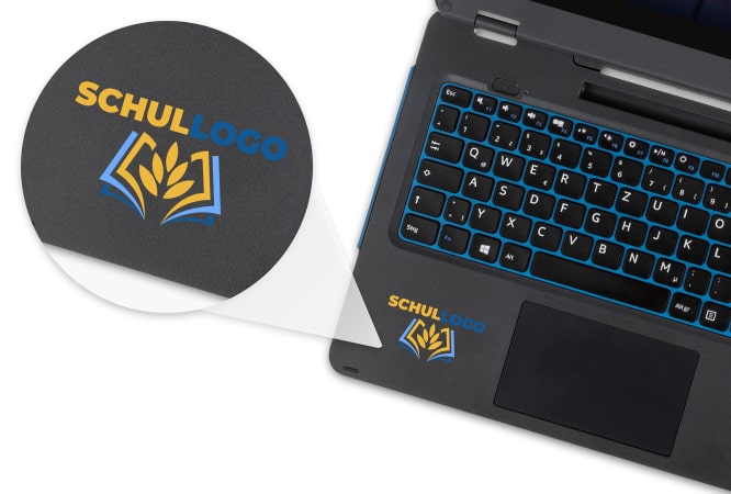 Muster einer Laptopbedruckung