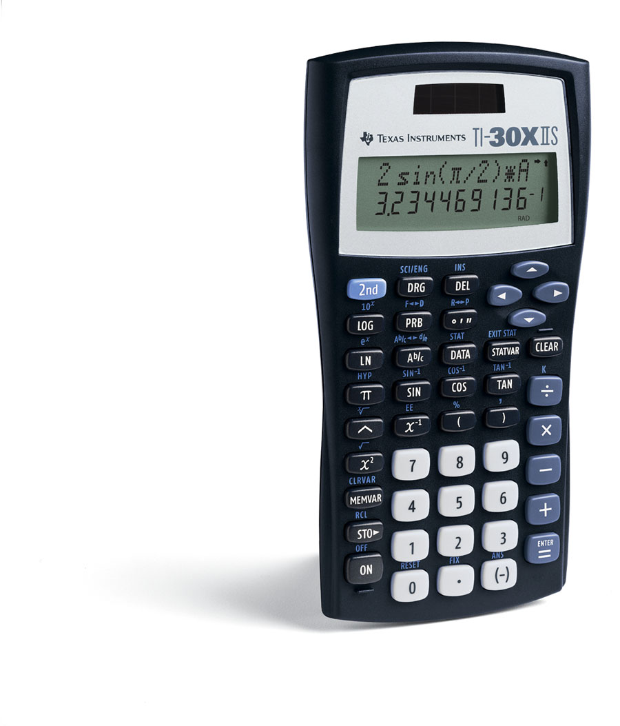 TI-30 X II S Schulrechner Texas Instruments, 2-zeiliiges Display, Solar 