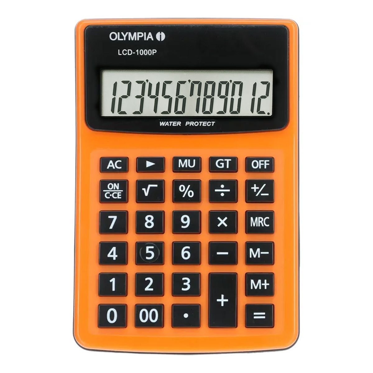 Olympia LCD-1000 P Tischrechner orange, staub- und wassergeschützt 