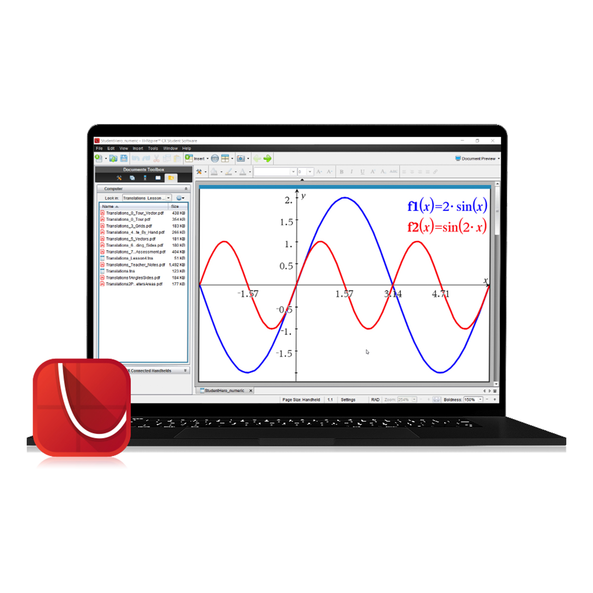 TI-Nspire CX Student Software (numerisch) von Texas Instruments 